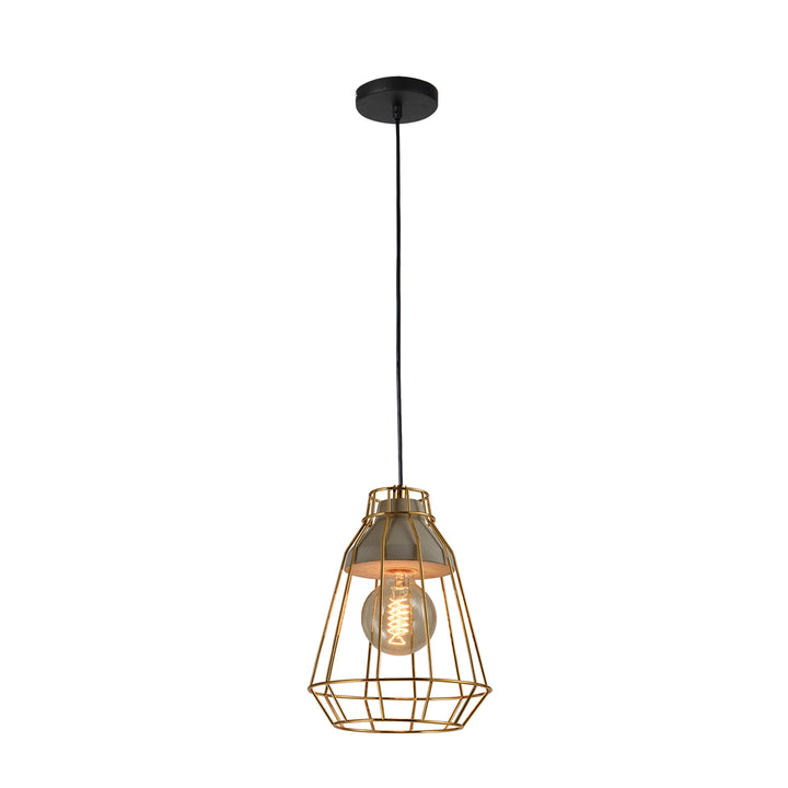QUVIO Hanglamp beton en staal - QUV5096L-GOLD
