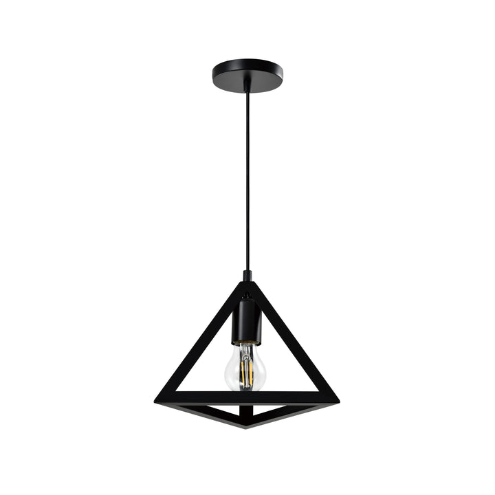 QUVIO Hanglamp met metalen frame driehoek zwart - QUV5151L-BLACK (1)
