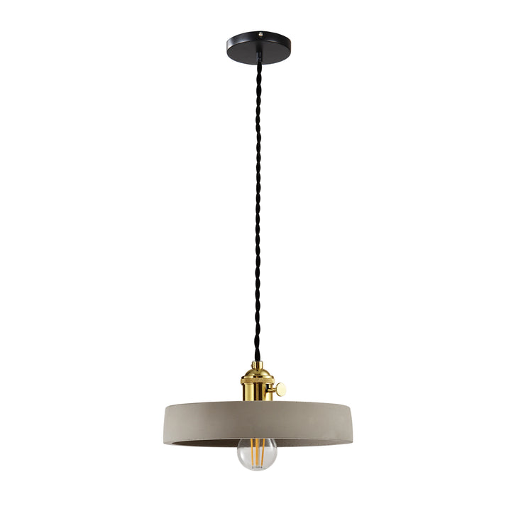 QUVIO Hanglamp beton klein rond grijs - QUV5095L-GREY (1)