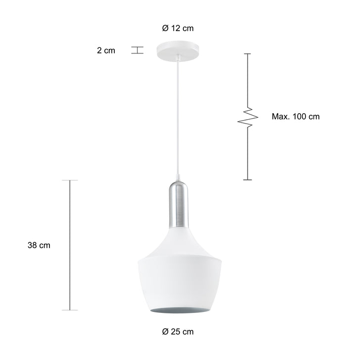QUVIO Hanglamp rond wit - QUV5118L-WHITE (2)
