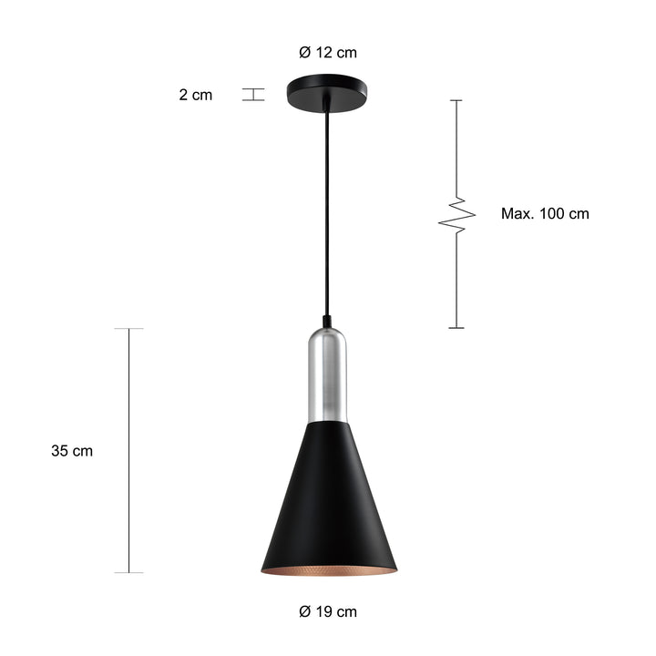 QUVIO Hanglamp langwerpig zwart - QUV5119L-BLACK (2)