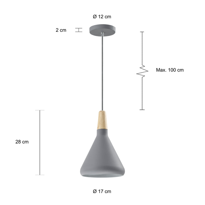 QUVIO Hanglamp langwerpig grijs - QUV5134L-GREY (2)