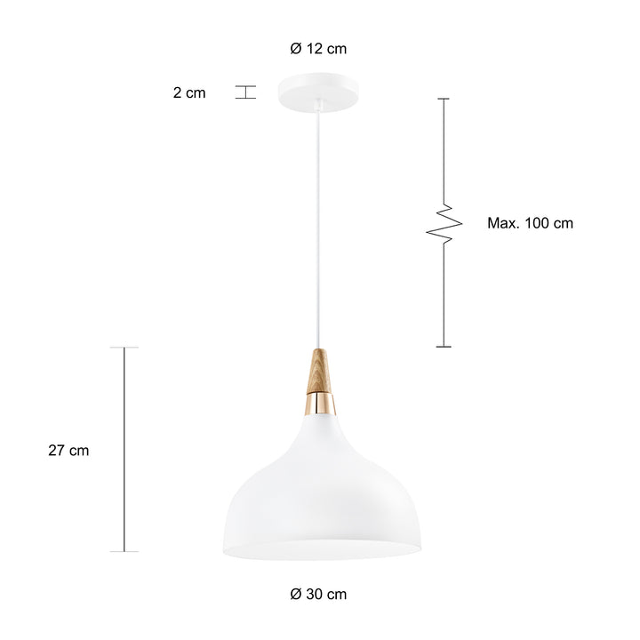 QUVIO Hanglamp rond wit - QUV5136L-WHITE (2)