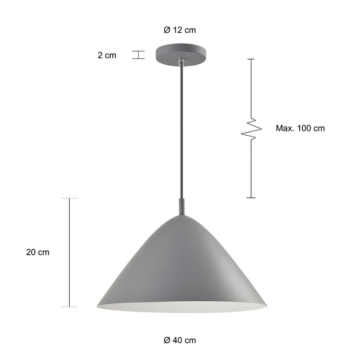 QUVIO Hanglamp rond grijs - QUV5138L-GREY (2)