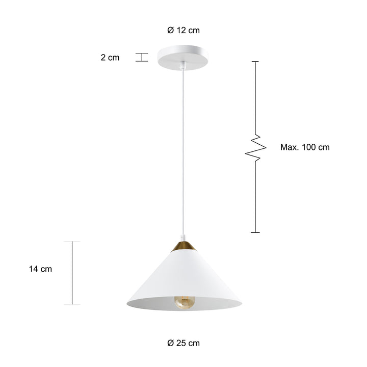 QUVIO Hanglamp rond wit - QUV5140L-WHITE (2)