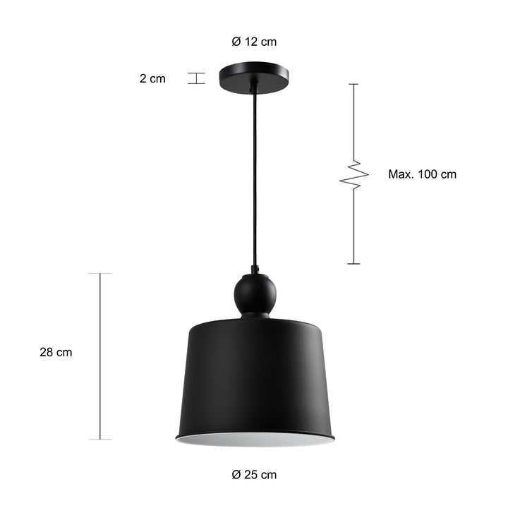 QUVIO Hanglamp rond zwart - QUV5148L-BLACK (2)