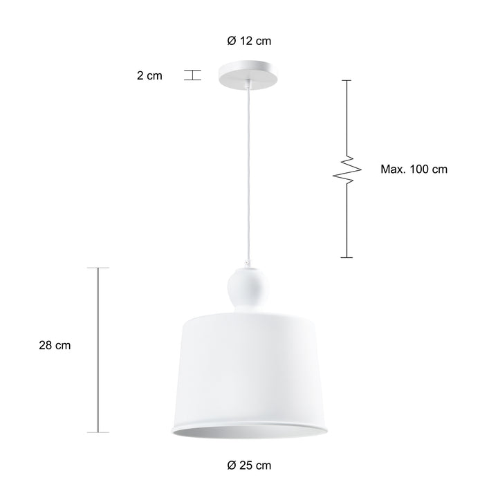 QUVIO Hanglamp rond wit - QUV5148L-WHITE (2)