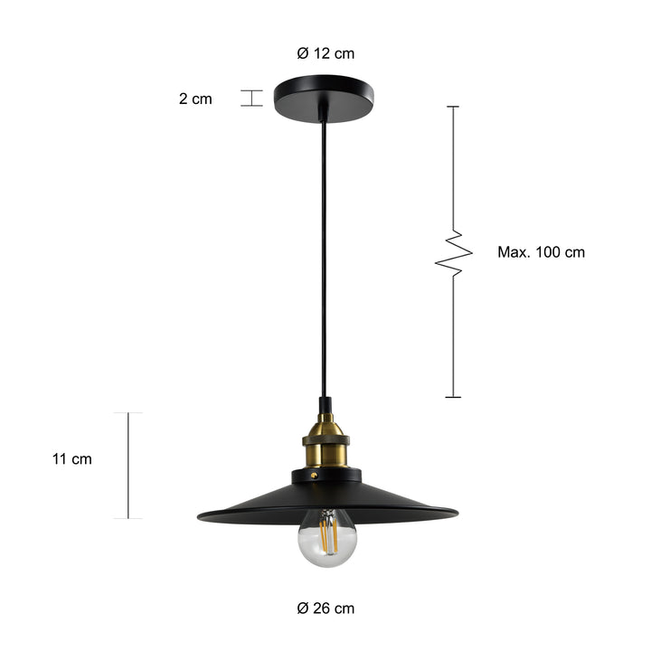 QUVIO Hanglamp rond zwart - QUV5157L-BLACK (2)