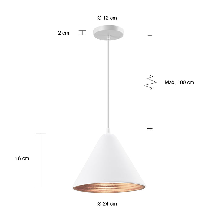 QUVIO Hanglamp rond wit - QUV5160L-WHITE (2)