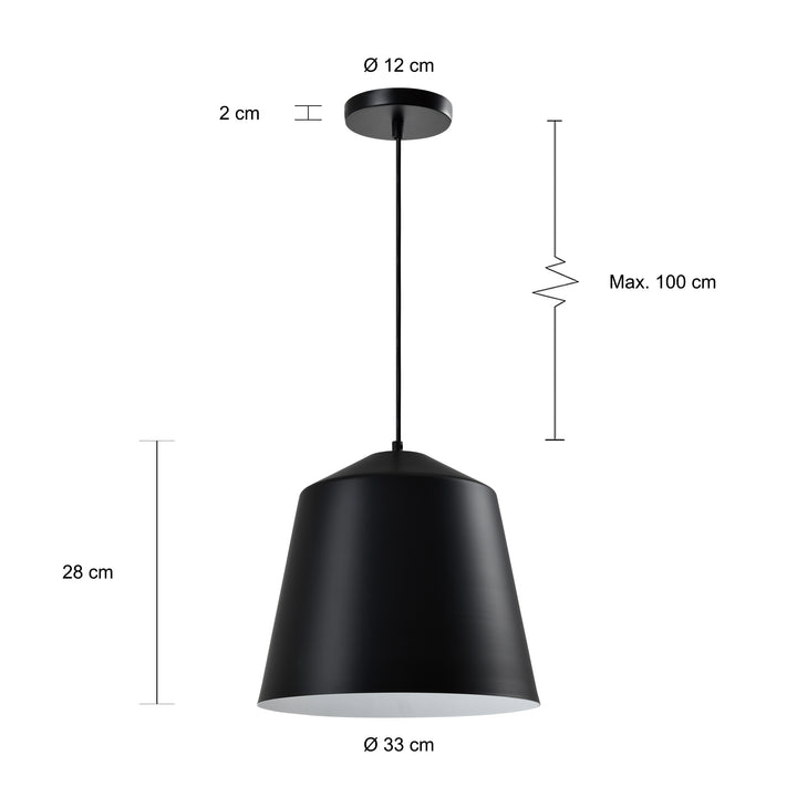 QUVIO Hanglamp langwerpig zwart  - QUV5162L-BLACK (2)