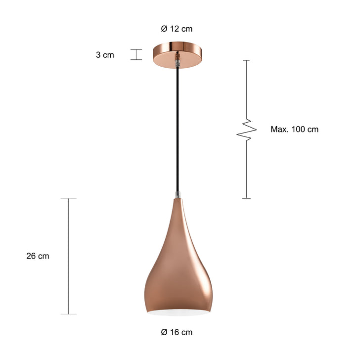 QUVIO Hanglamp langwerpig rosegoud - QUV5174L-ROSEGOLD (2)