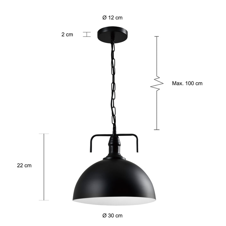 QUVIO Hanglamp rond - QUV5178L-BLACK (2)