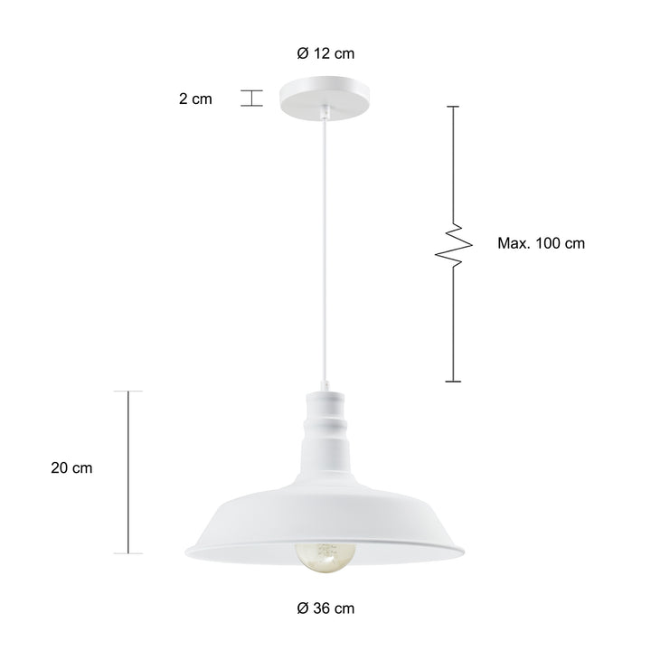QUVIO Hanglamp rond wit- QUV5158L-WHITE (2)