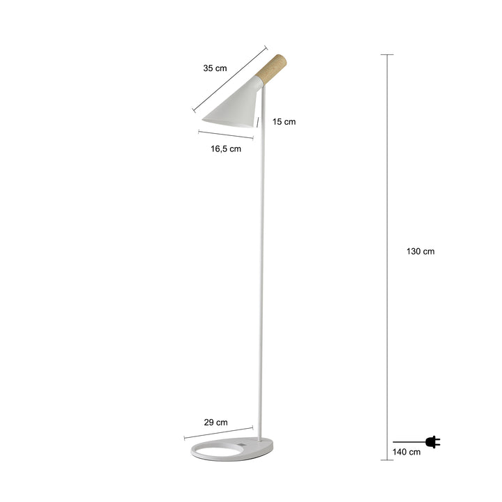 QUVIO Vloerlamp driehoek wit - QUV5036L-WHITE (2)
