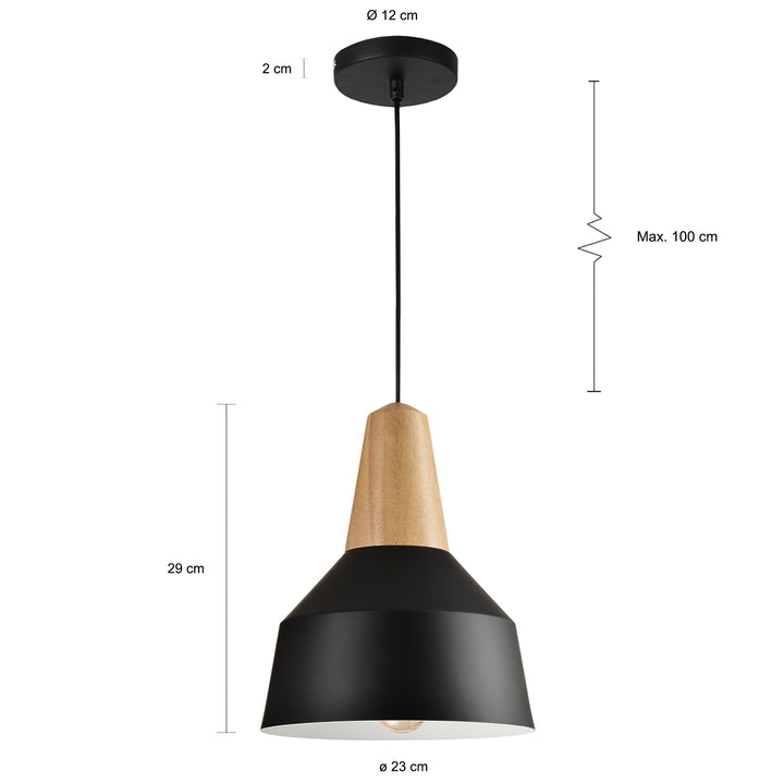 QUVIO Hanglamp met metaal en aluminium - QUV5067L-BLACK (2)