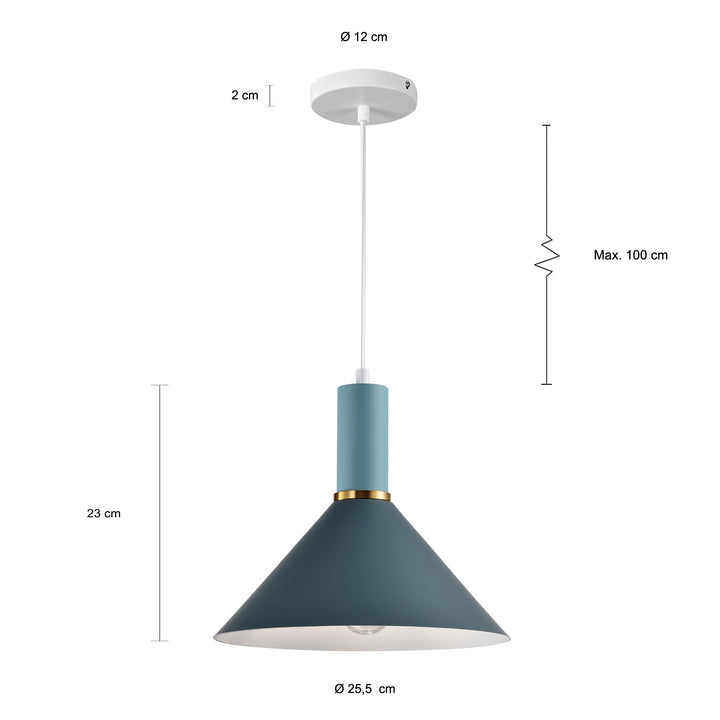 QUVIO Hanglamp blauw - QUV5088L-BLUE (2)