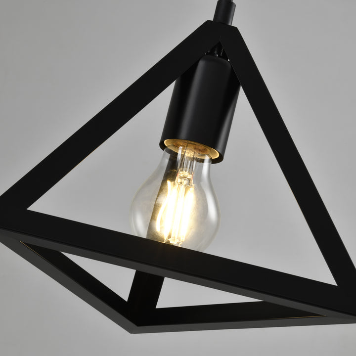 QUVIO Hanglamp met metalen frame driehoek zwart - QUV5151L-BLACK (3)