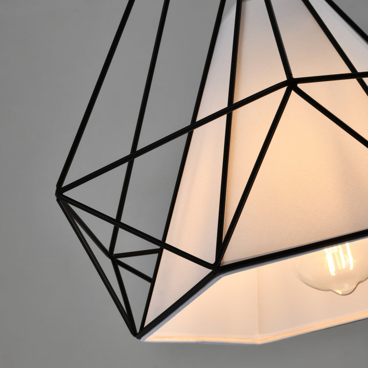 QUVIO Hanglamp met metalen frame zwart - QUV5152L-BLACK (3)