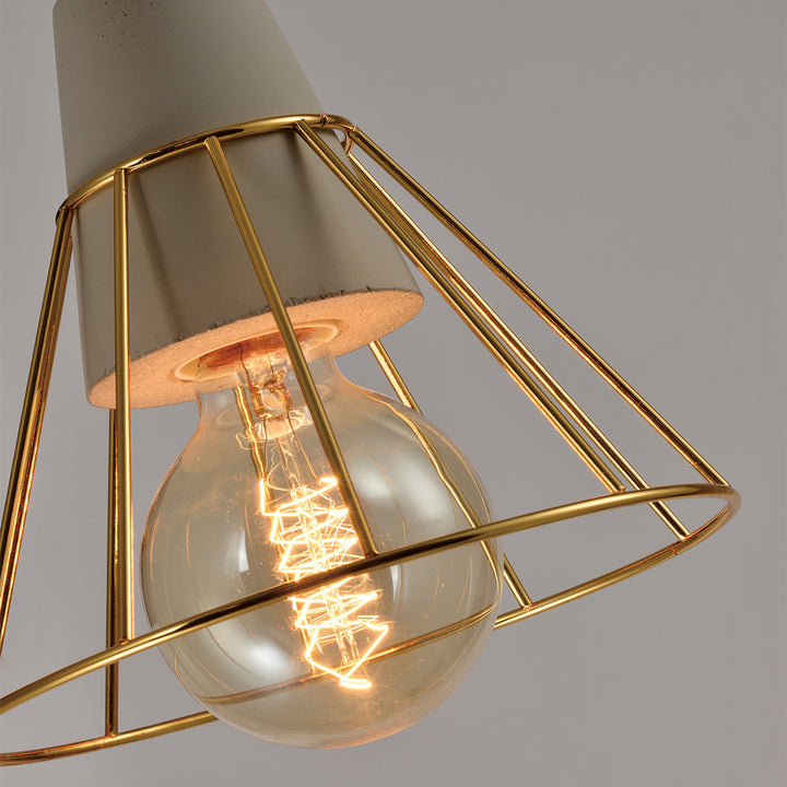 QUVIO Hanglamp beton en staal prismavormig goud - QUV5097L-GOLD (3)