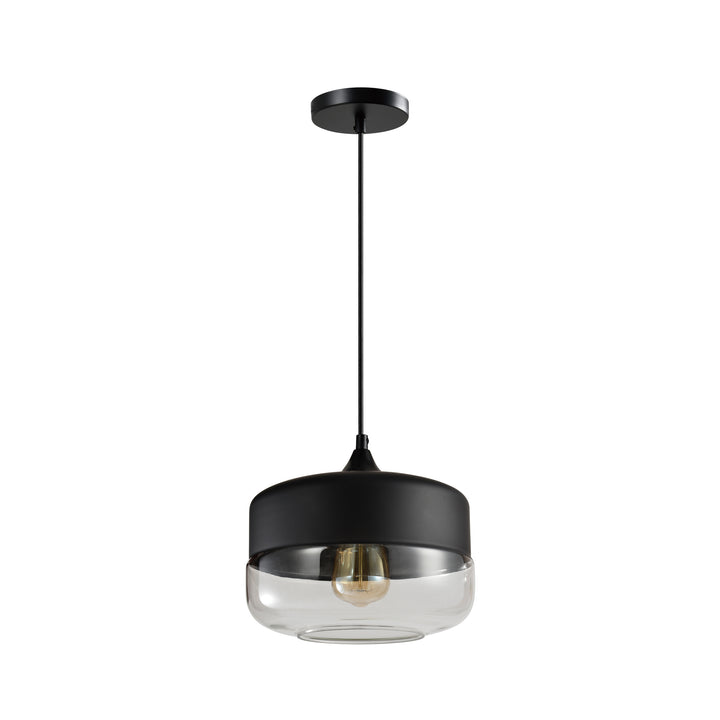 QUVIO Hanglamp glas zwart - QUV5101L-BLACK (1)