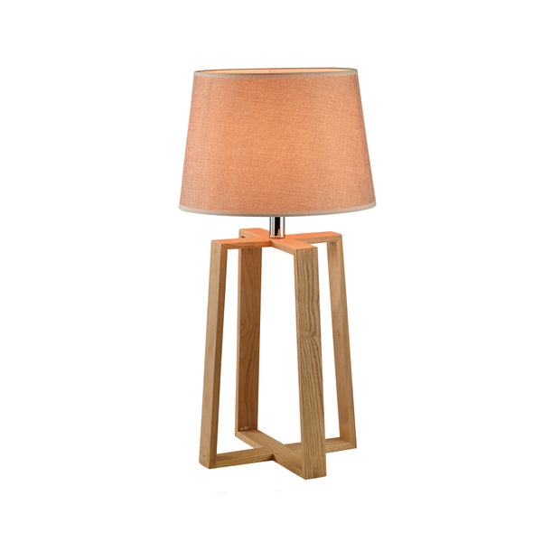 QUVIO Tafellamp hout en stof - QUV5116L-White