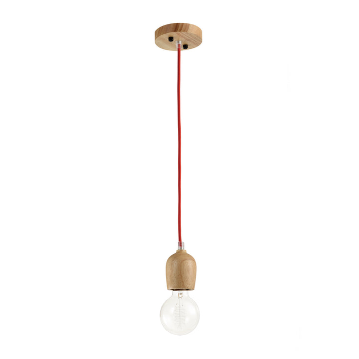 QUVIO Hanglamp hout - QUV5043L-WOOD (1)