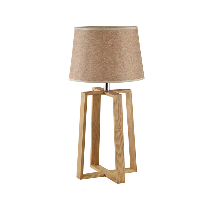 QUVIO Tafellamp hout en stof - QUV5116L-White (1)