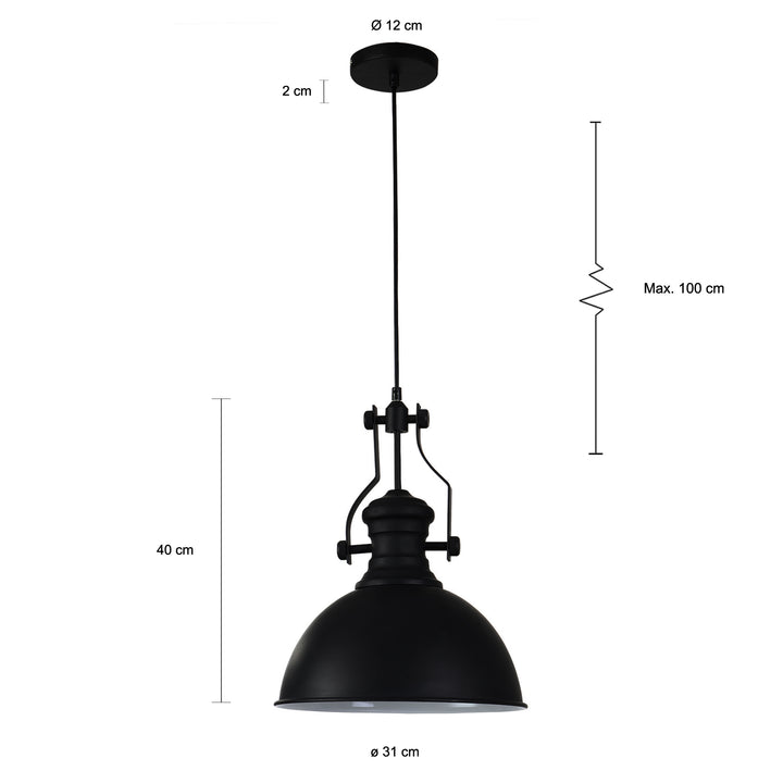QUVIO Hanglamp rond zwart - QUV5077L-BLACK (2)