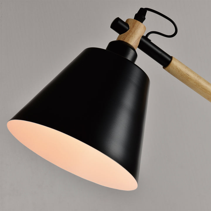 QUVIO Vloerlamp ronde lampenkap zwart - QUV5038L-BLACK (2)