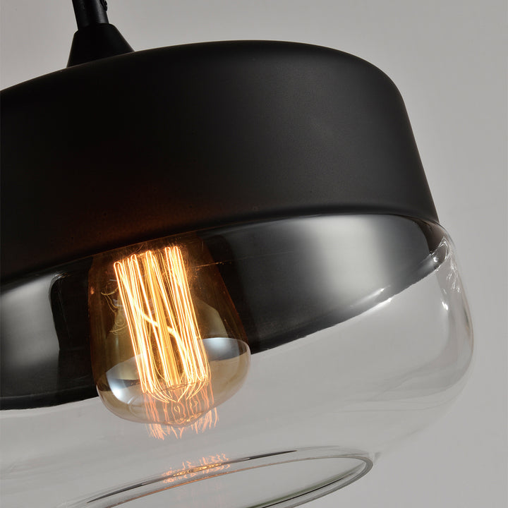 QUVIO Hanglamp glas zwart - QUV5101L-BLACK (3)