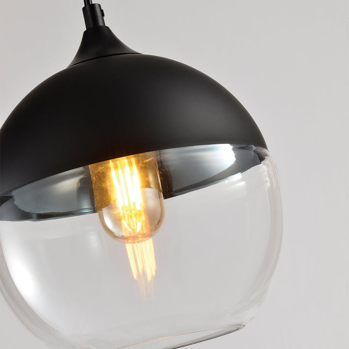 QUVIO Hanglamp glas rond zwart - QUV5103L-BLACK (3)