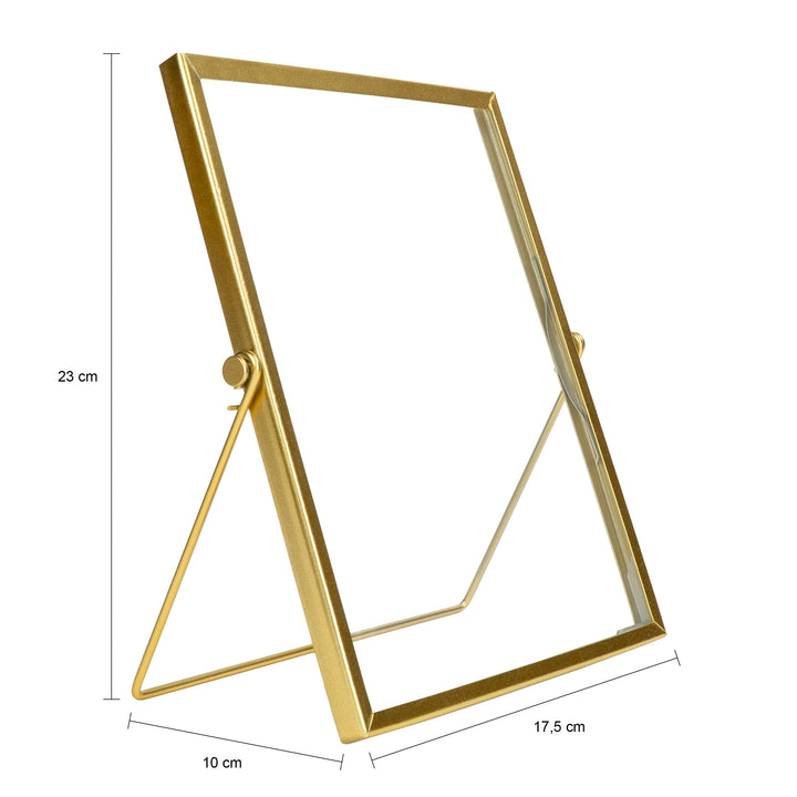 QUVIO Fotolijst staand - 17,5 x 23 cm - staal - Goud (1)