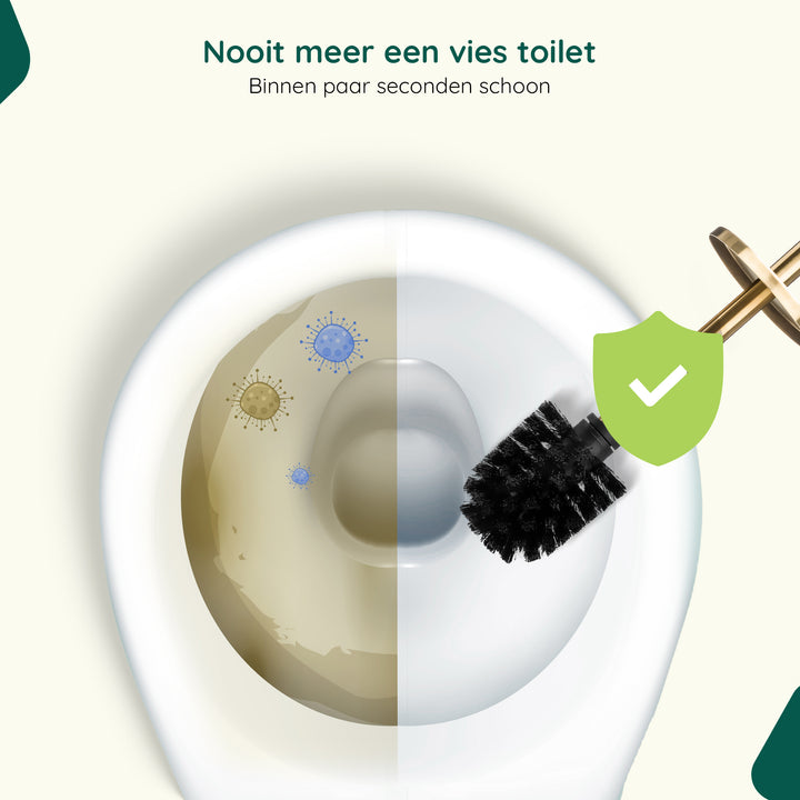 XIVADA Toiletborstelhouder Jara - Vrijstaand - Rvs - Goud (2)