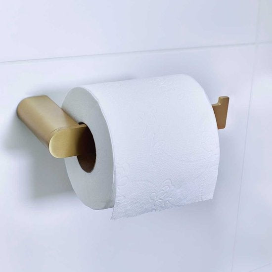XIVADA Toiletrolhouder Eros - Boren - Rvs - Goud (5)