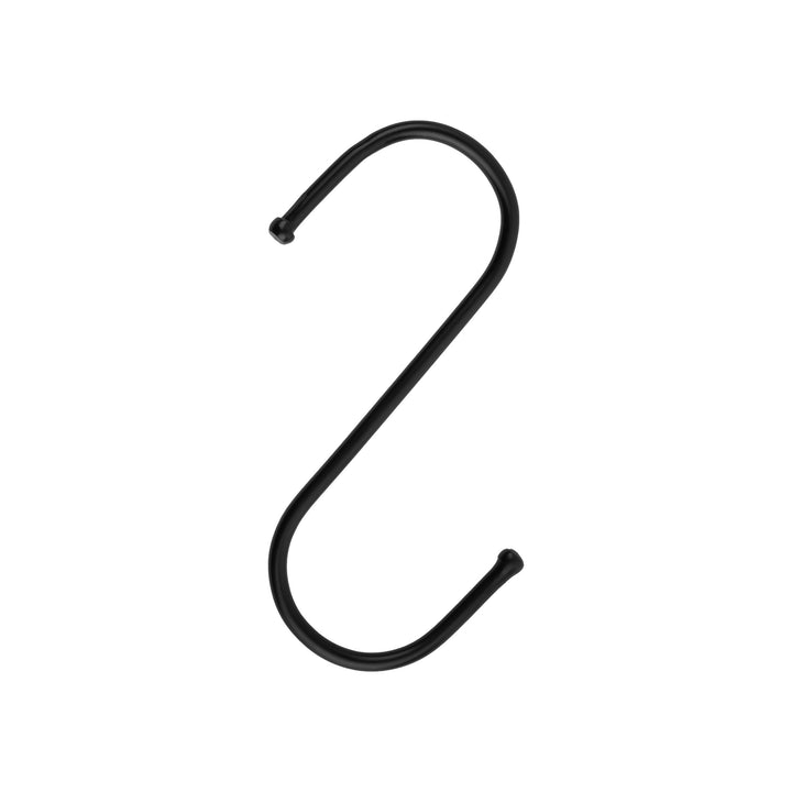 QUVIO Ophanghaken - RVS - zwart - M - 9,5 cm - 10 stuks (1)