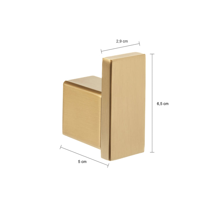 XIVADA Handdoekhaak Noto - Met schroefset - Rvs - Goud - 1 stuk (2)