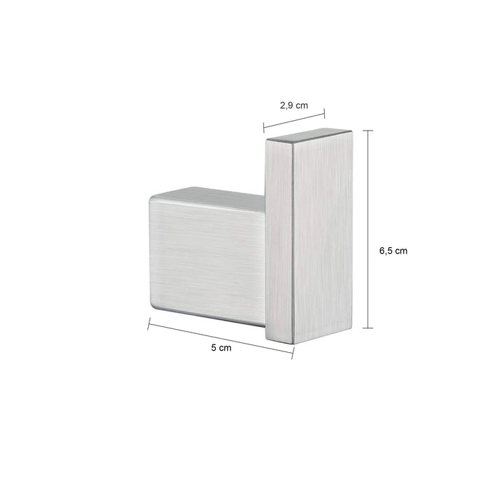 XIVADA Handdoekhaak Noto - Met schroefset - Rvs - Zilver - 1 stuk (5)
