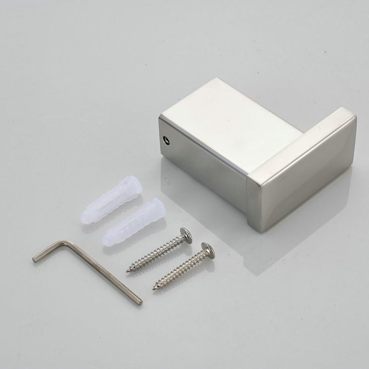 XIVADA Handdoekhaak Noto - Met schroefset - Rvs - Zilver - 1 stuk (2)