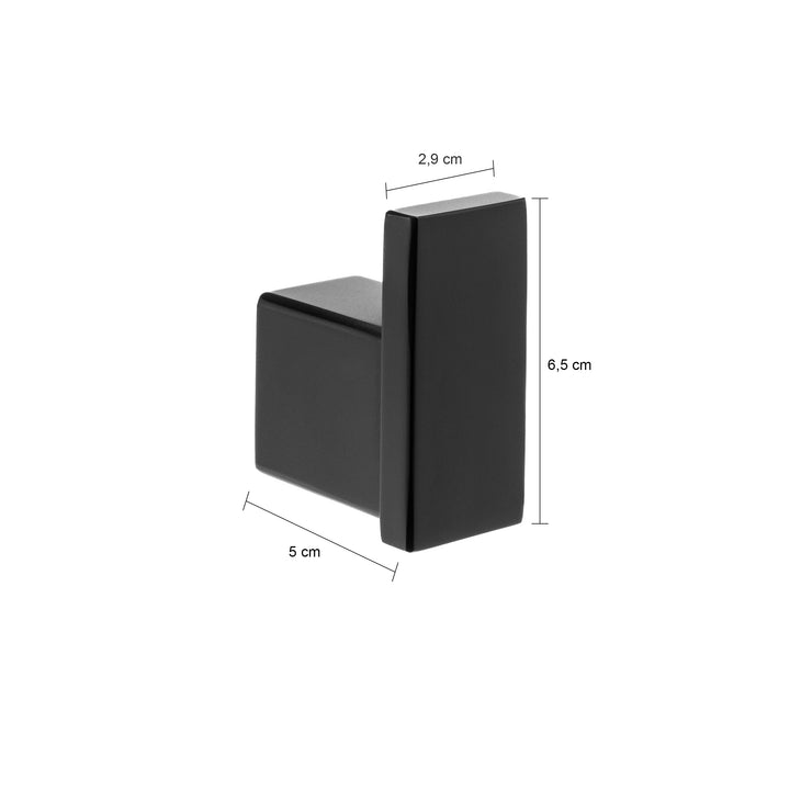 XIVADA Handdoekhaak Noto - Met schroefset - Rvs - Zwart - 1 stuk (5)