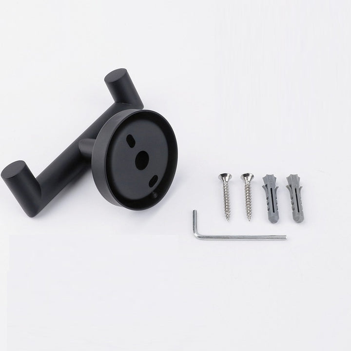 XIVADA Handdoekhaakje Seme - Met schroefset - Rvs - Zwart - 1 stuks (3)