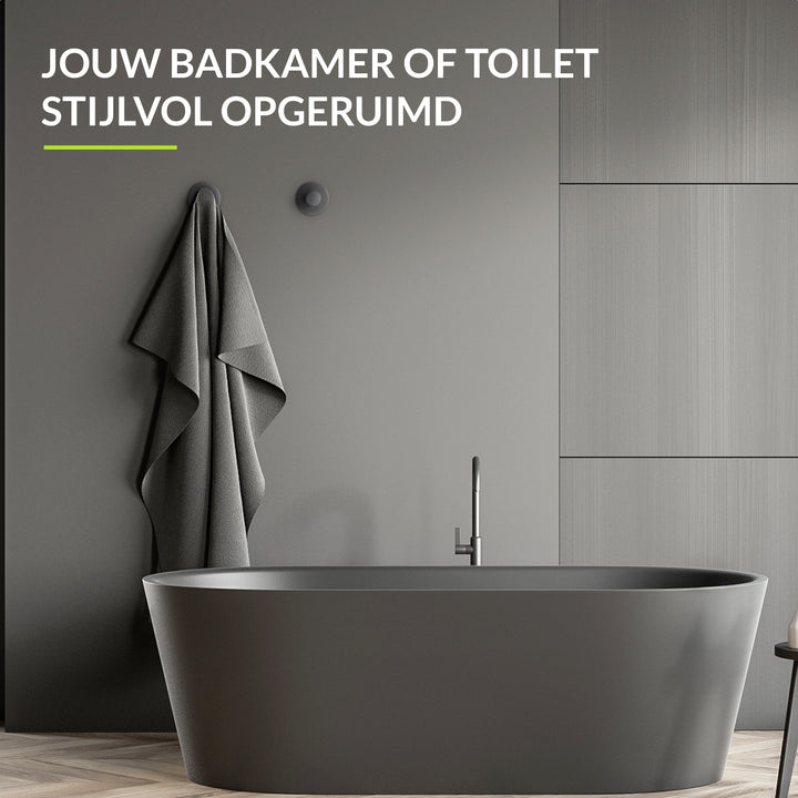 XIVADA Handdoekhaakjes Giro - Inclusief montageset - Zwart - 2 stuks (5)