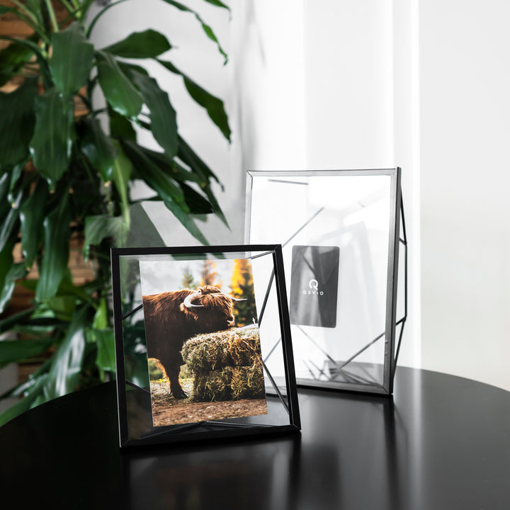 QUVIO Fotolijstje hexagon staal 15 x 15cm - Zwart (3)