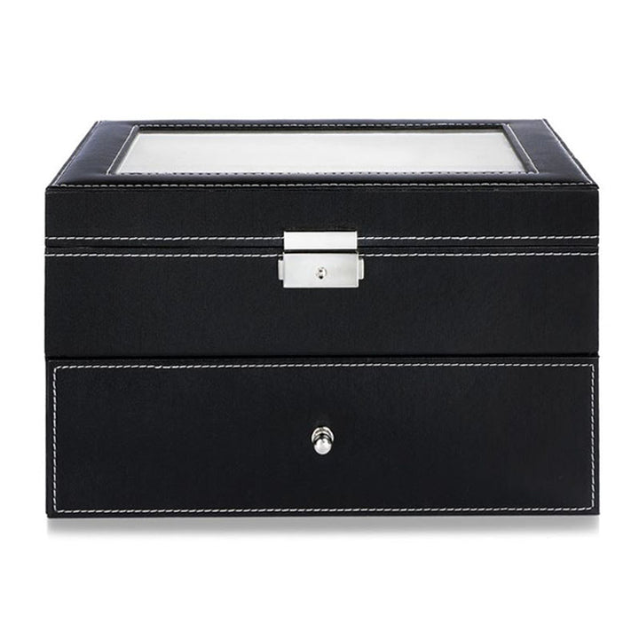 Aretica Horlogebox luxe met 20 horloge compartimenten zwart (4)