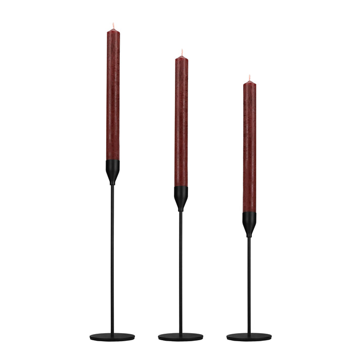 QUVIO Kaarsenstandaard set - 3 delig - Metaal - Zwart (2)
