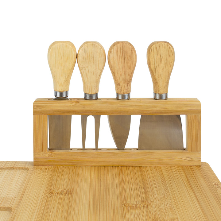 Krumble Kaasplank inclusief messenset - Bamboe (8)