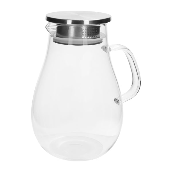 Krumble Karaf met handvat en dop met filter - 1,5 L - Glas - Transparant