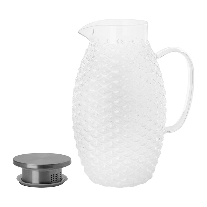Krumble Karaf schubbenpatroon met filter en deksel - 2 L - Glas (2)