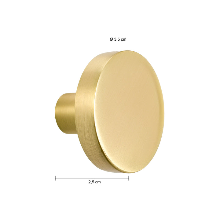 XIVADA Kastknop Roco - Rond - Goud - Aluminium - Set van 2 (5)