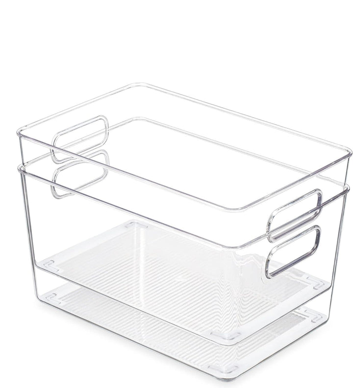 XIVADA Keukenkast Organizer Kato - XL - PET - Transparant - Set van 4 (1)