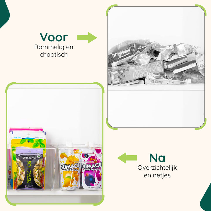 XIVADA Keukenkast Organizer Kato - XL - PET - Transparant - Set van 4 (6)